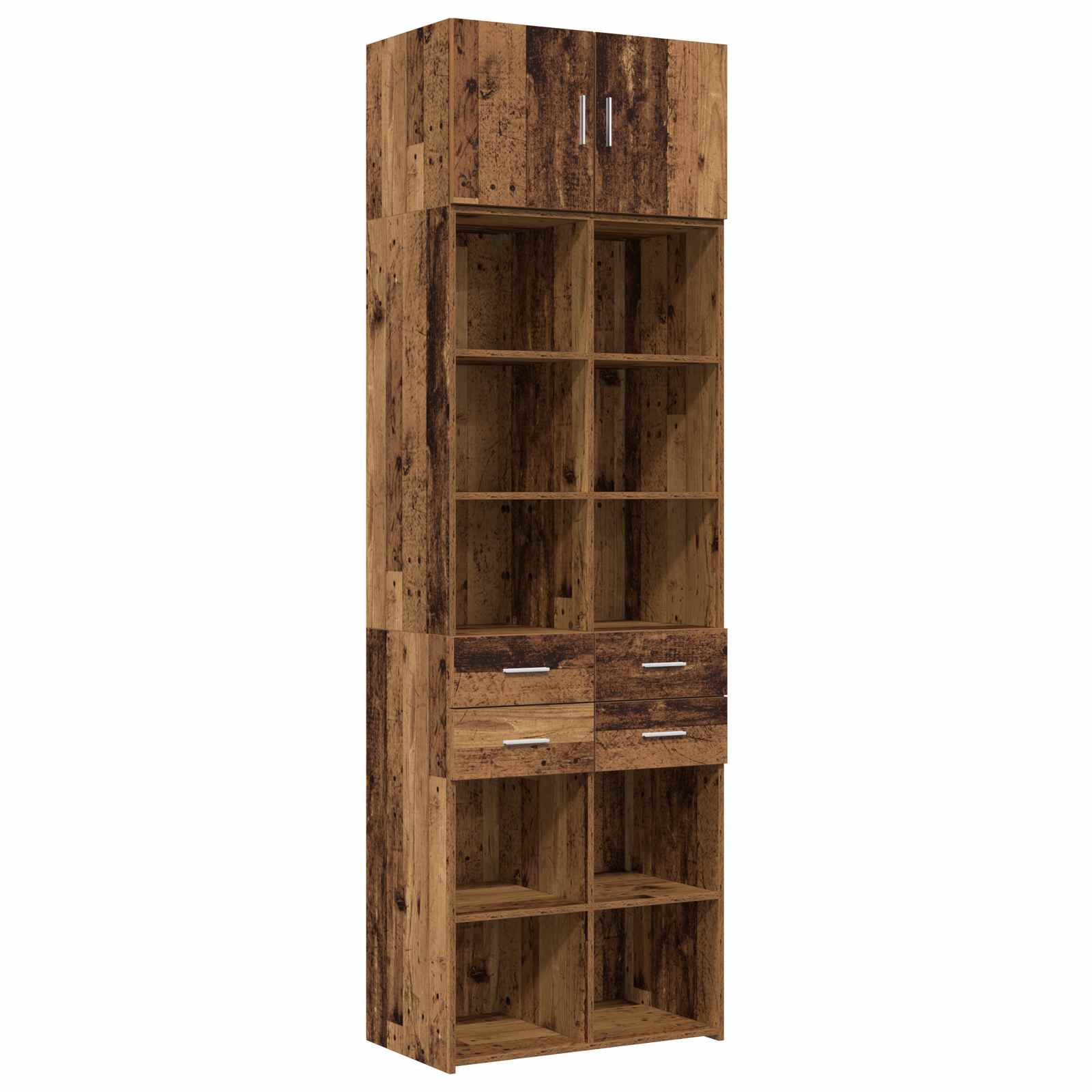 Lagerschrank mit Regalen Altholz 70 x 42,5 x 225 cm