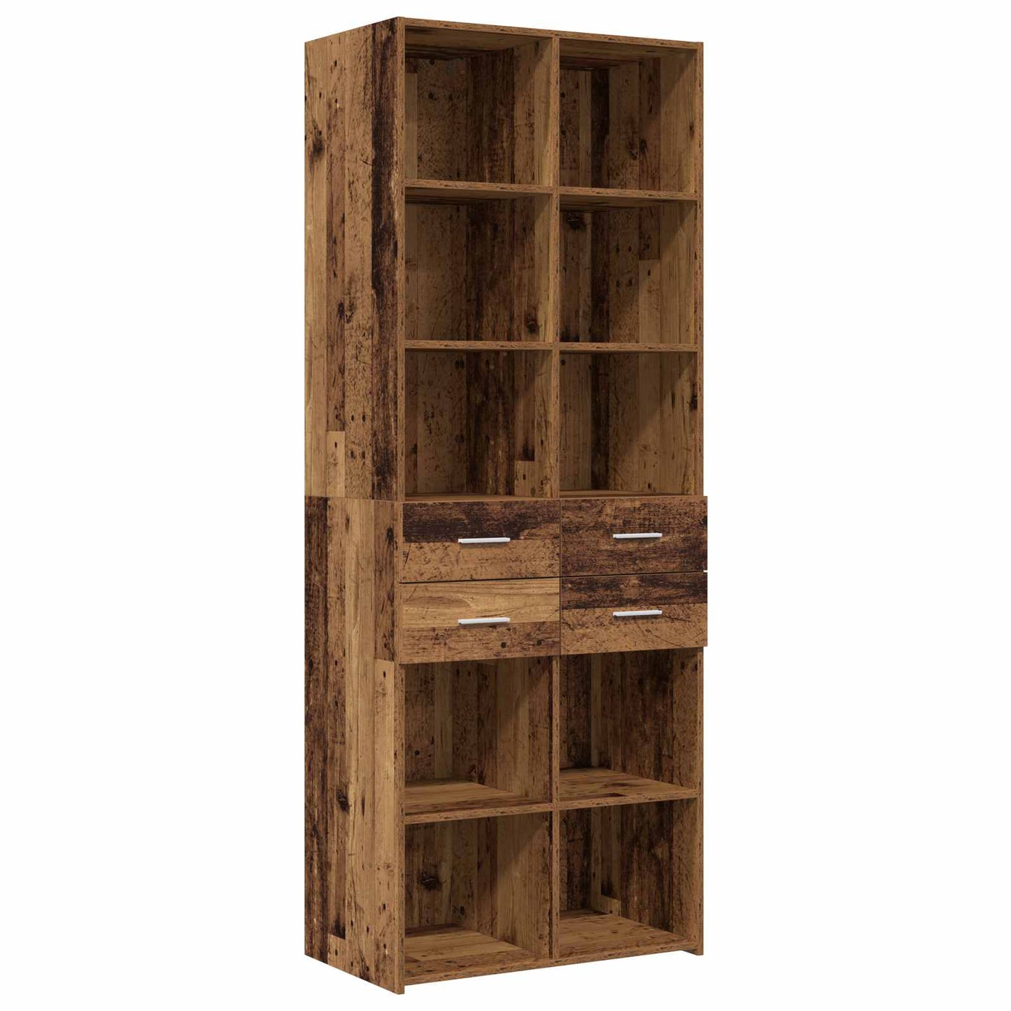 Lagerschrank mit Regalen Altholz 70 x 42,5 x 225 cm