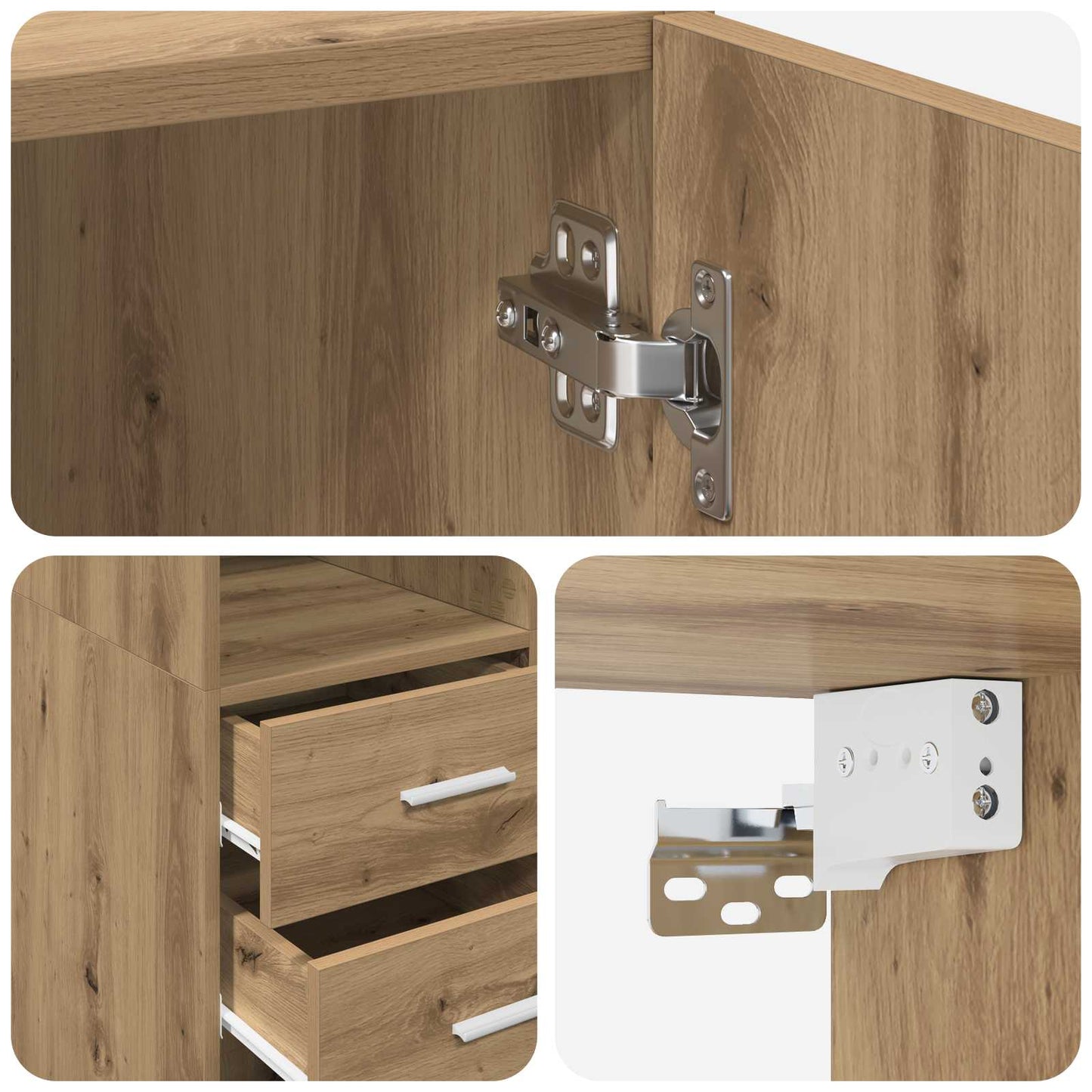 Lagerschrank mit Regalen Artisan-Eiche 70 x 42,5 x 225 cm