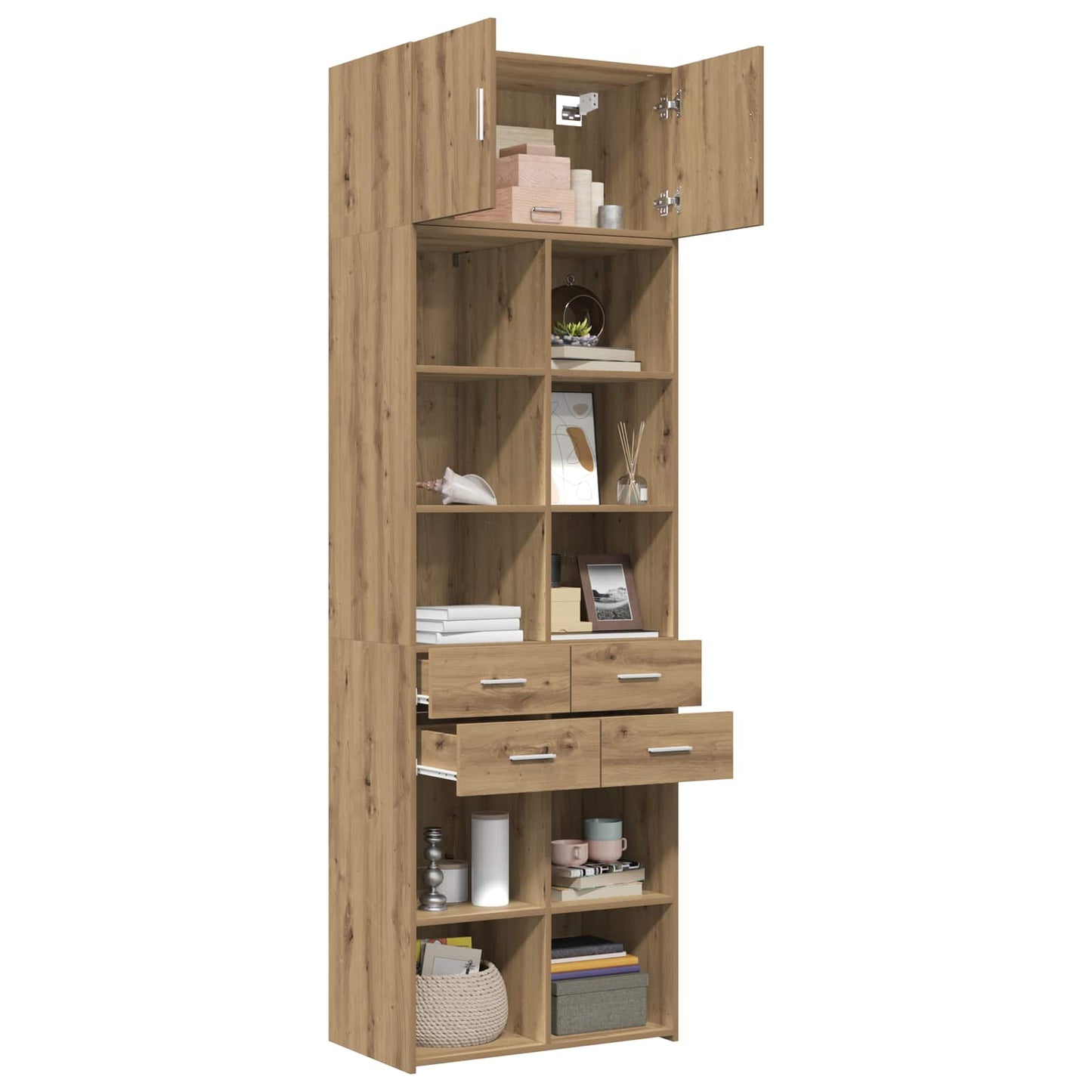 Lagerschrank mit Regalen Artisan-Eiche 70 x 42,5 x 225 cm