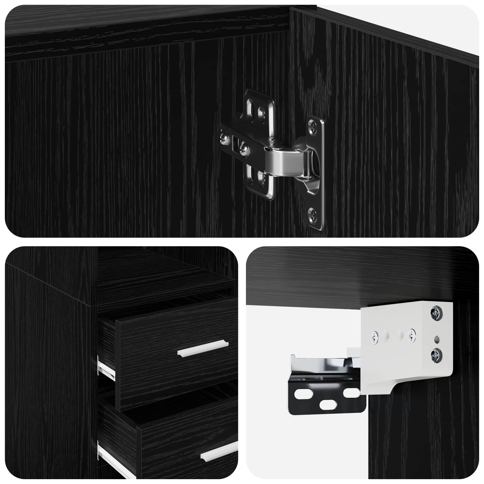Lagerschrank mit Regalen Schwarze Eiche 70 x 42,5 x 225 cm