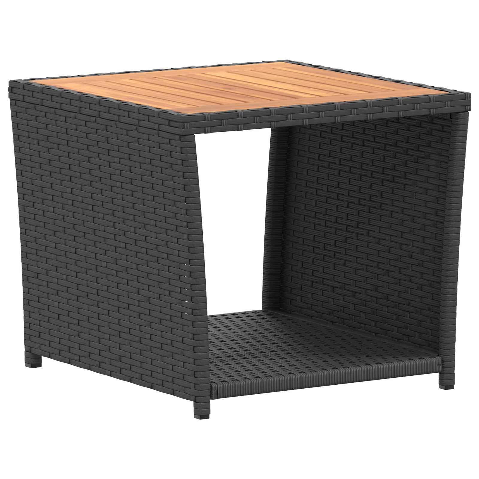 Sofa Set 6 stk. Schwarz Polyrattan und Stahl