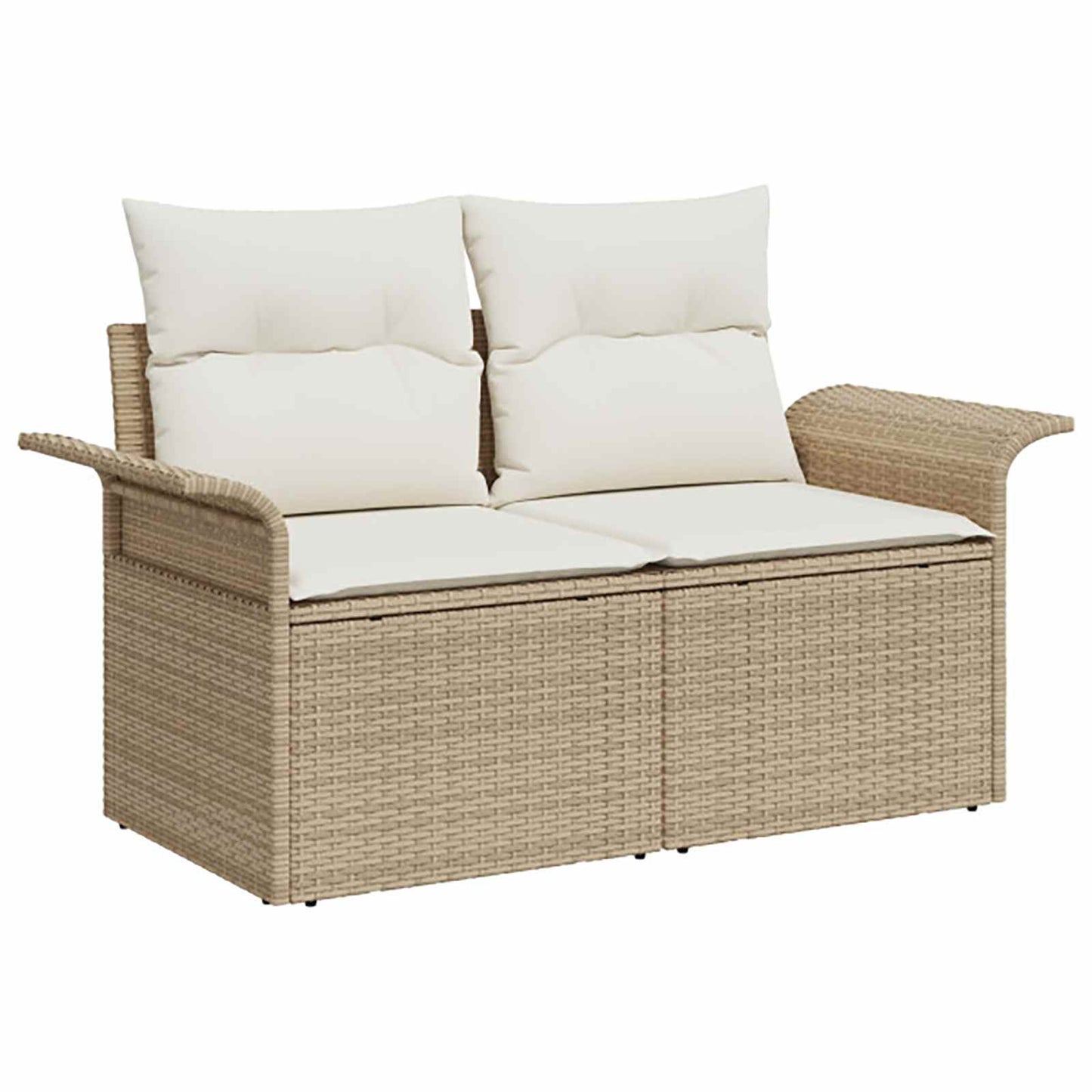 Sofa Set 6 stk. 4-Sitzanzahl Beige und Cremeweiß