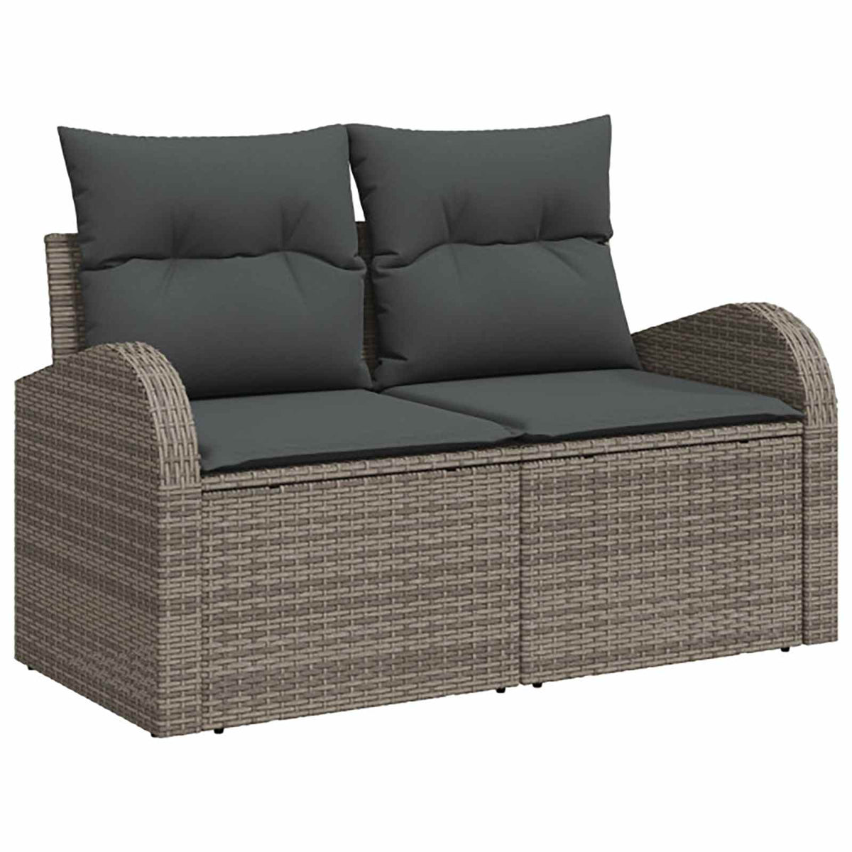 Sofa Set 6 stk. Grau und Dunkelgrau Polyrattan und Stahl