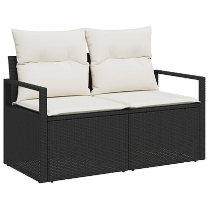 Sofa Set 6 stk. Schwarz und Cremeweiß 55 x 55 x 37 cm