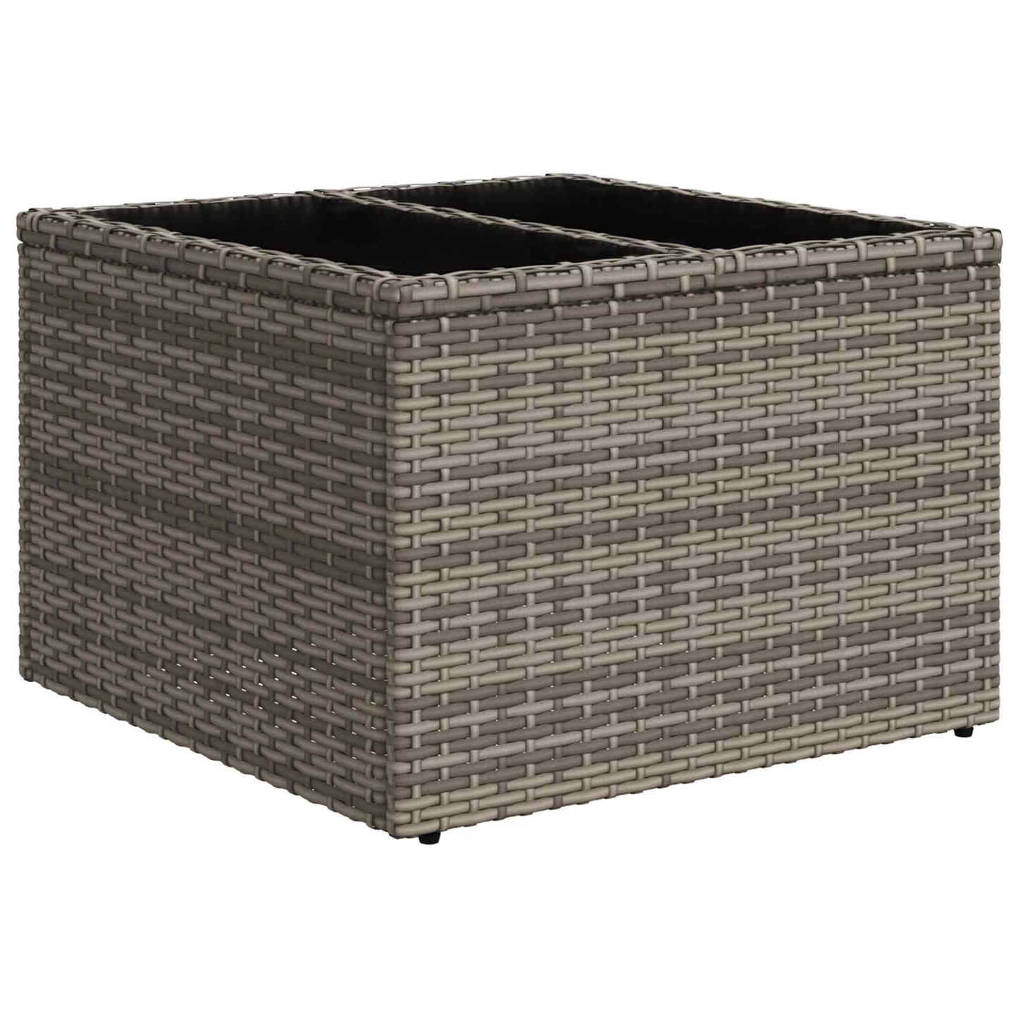 Sofa Set 6 stk. Grau und Marineblau Polyrattan und Stahl