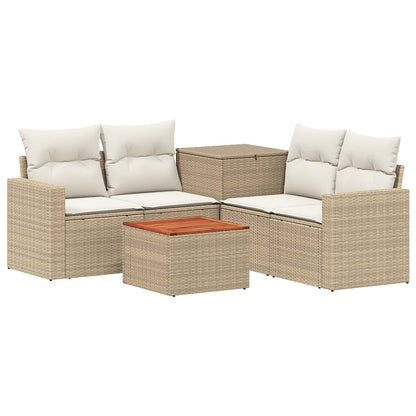 Sofa Set 6 stk. Beige und Cremeweiß 55 x 55 x 37 cm
