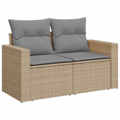 Sofa Set 6 stk. Beige und Hellgrau 55 x 55 x 37 cm