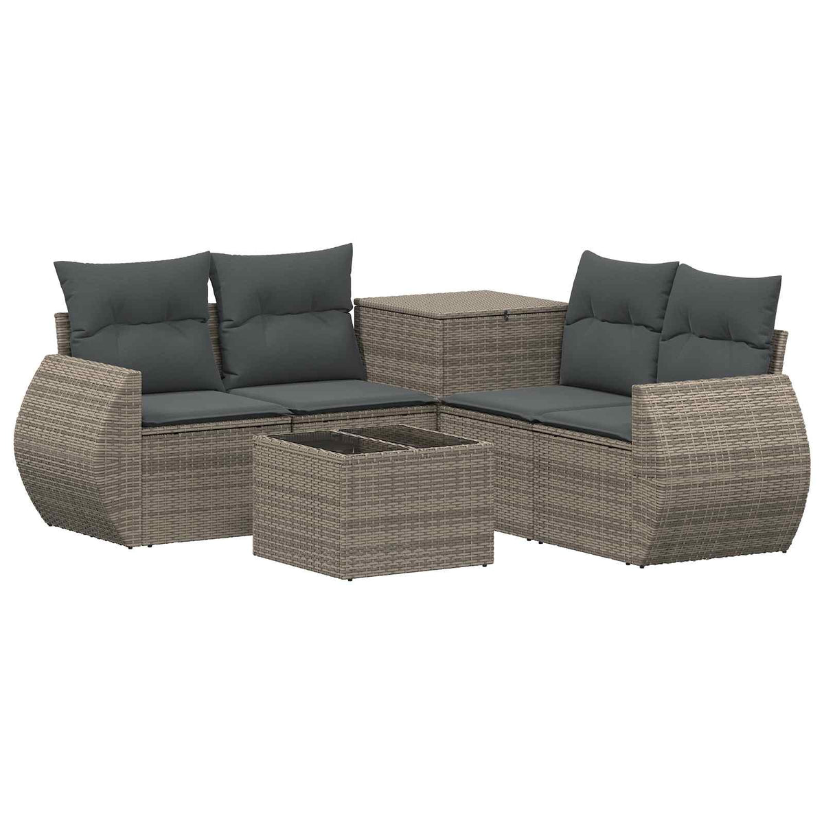 Sofa Set 6 stk. Grau und Dunkelgrau 55 x 55 x 37 cm