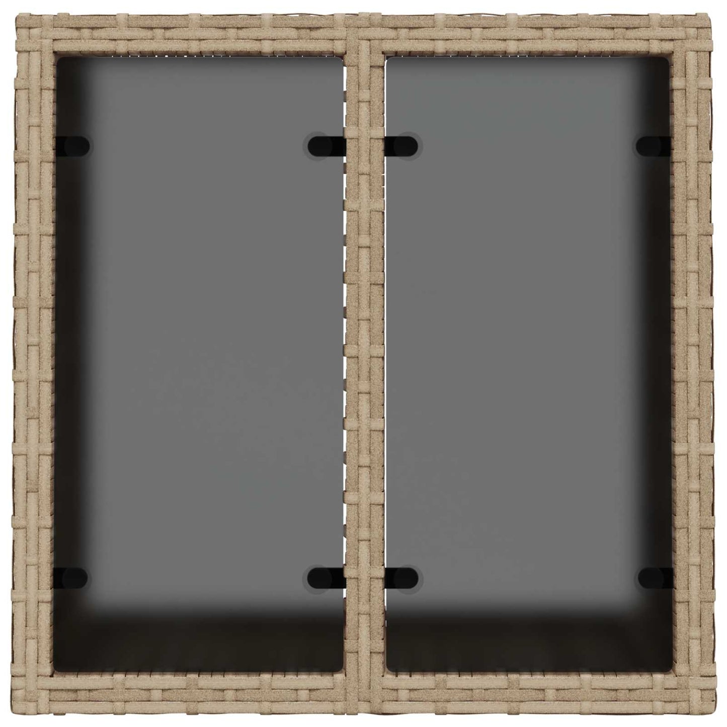 Sofa Set 6 stk. Beige und Hellgrau Polyrattan und Stahl