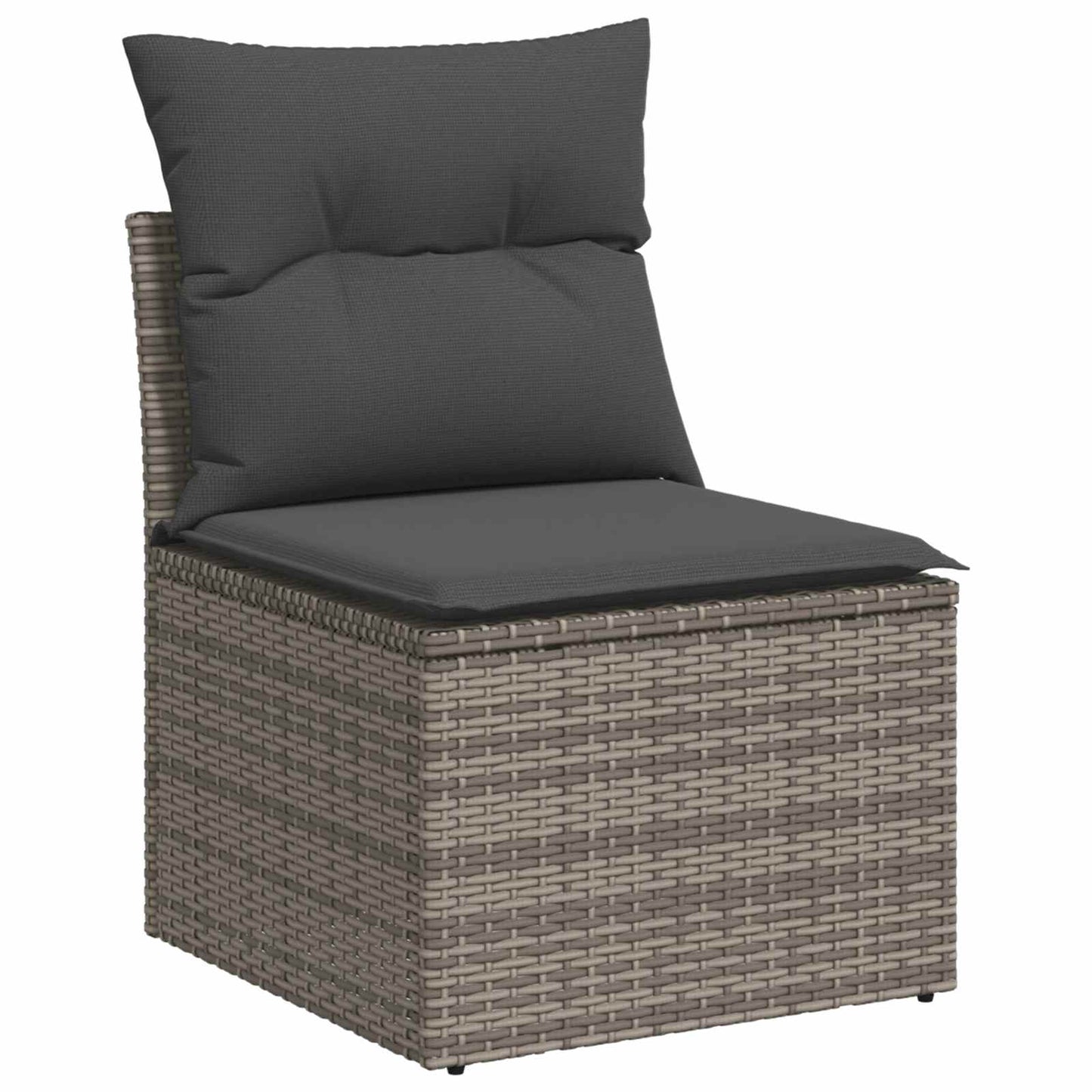 Sofa Set 6 stk. Grau und Dunkelgrau Polyrattan und Stahl