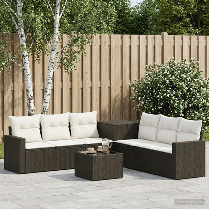 Sofa Set 8 stk. Schwarz und Cremeweiß 55 x 55 x 37 cm