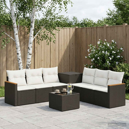 Sofa Set 8 stk. Schwarz und Cremeweiß 55 x 55 x 37 cm