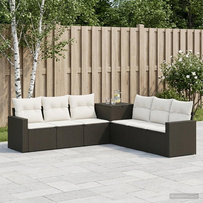 Sofa-Set 7 stk. Schwarz und Cremeweiß 55 x 55 x 69 cm