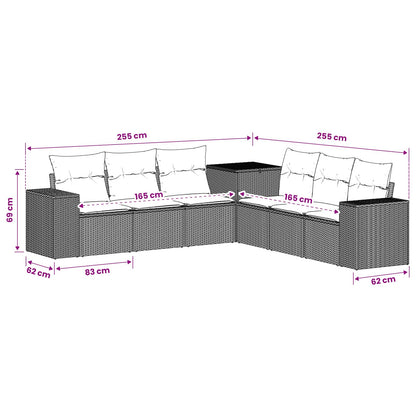 Sofa-Set 7 stk. Grau und Dunkelgrau 55 x 55 x 69 cm