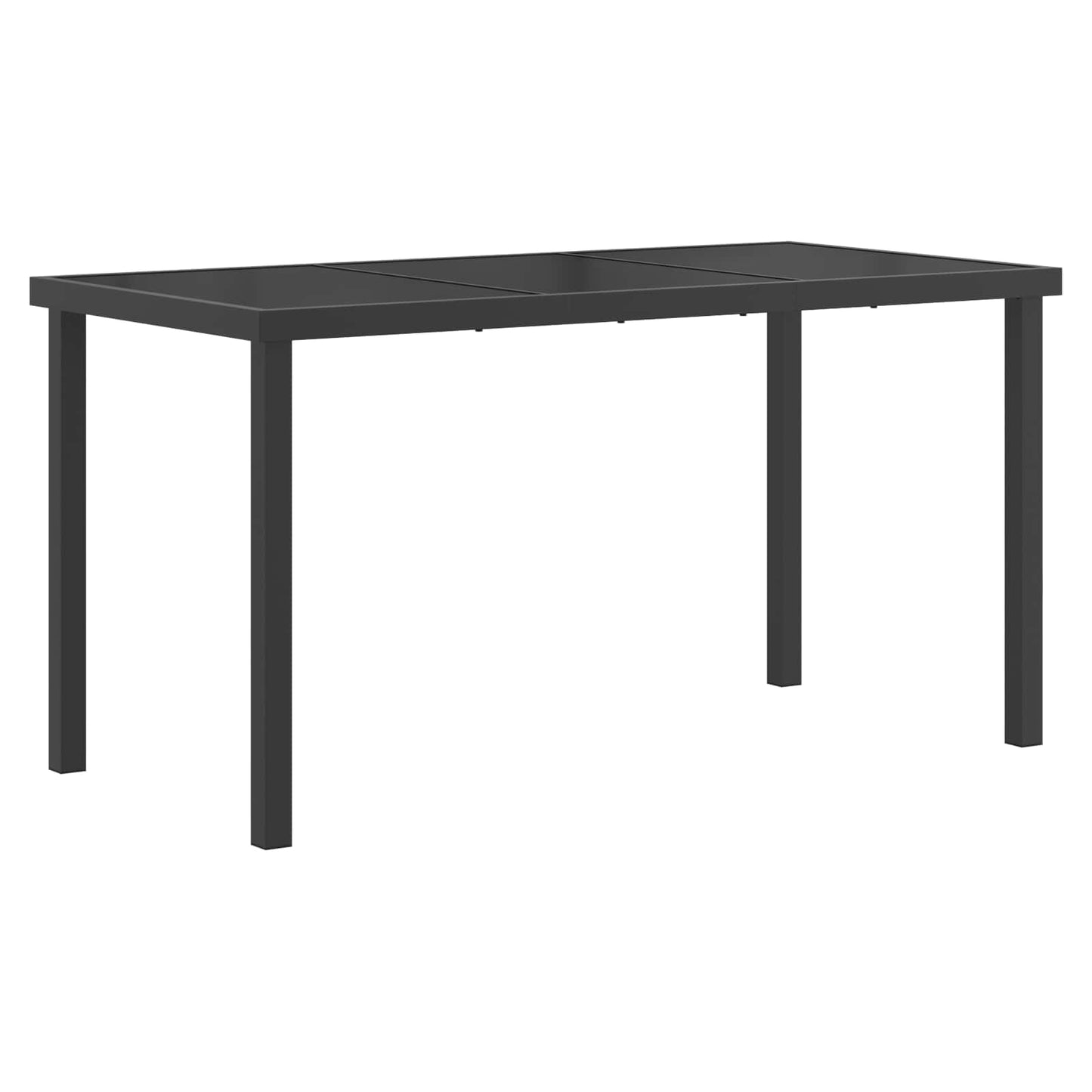 Garten Essgruppe 5 pcs Schwarz und Anthrazit 140 x 70 x 73 cm