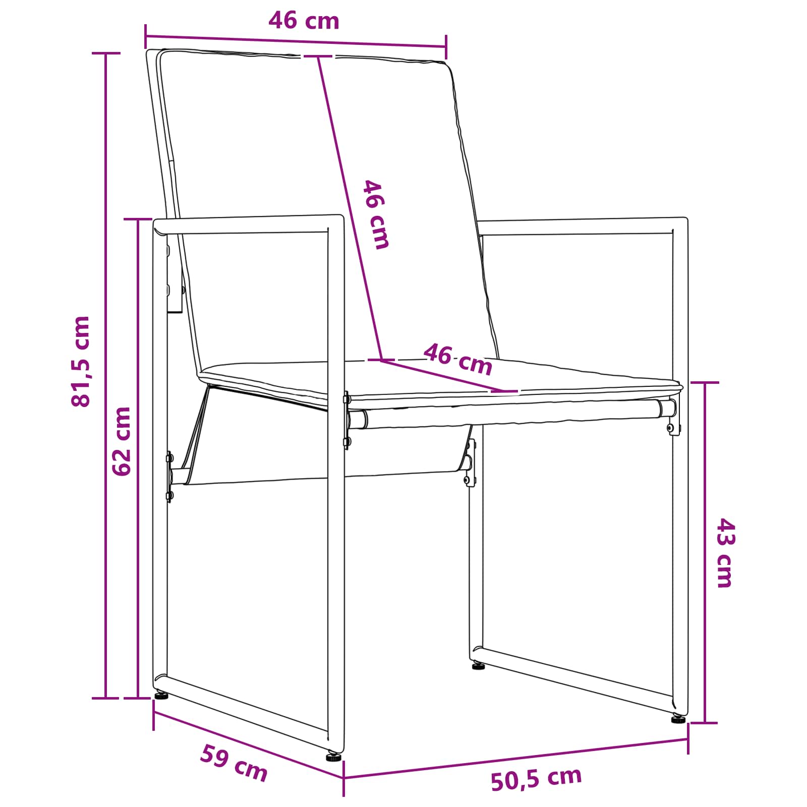 Garten Essgruppe 5 pcs Schwarz und Anthrazit 140 x 70 x 73 cm