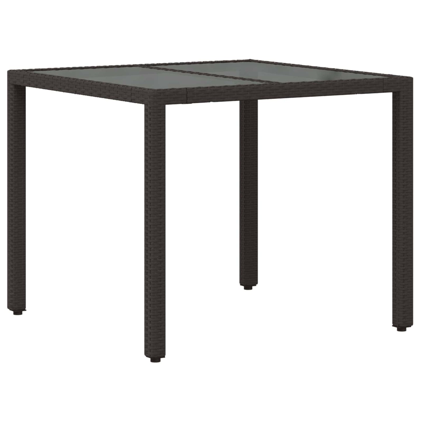 Outdoor-Essgruppe 3 Stk. Schwarz Poly-Rattan