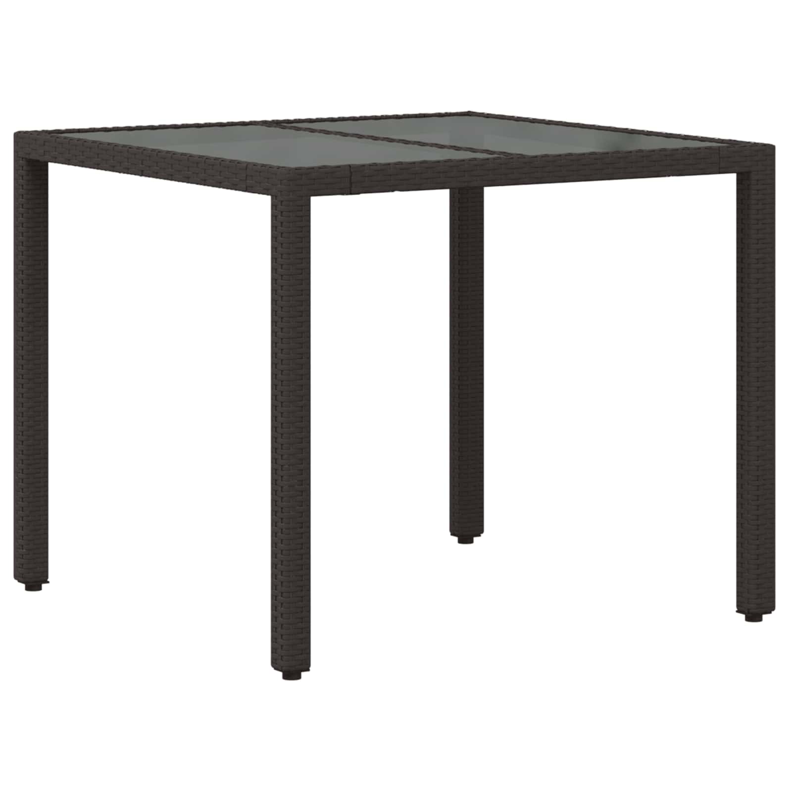 Outdoor-Essgruppe 3 Stk. Schwarz Poly-Rattan