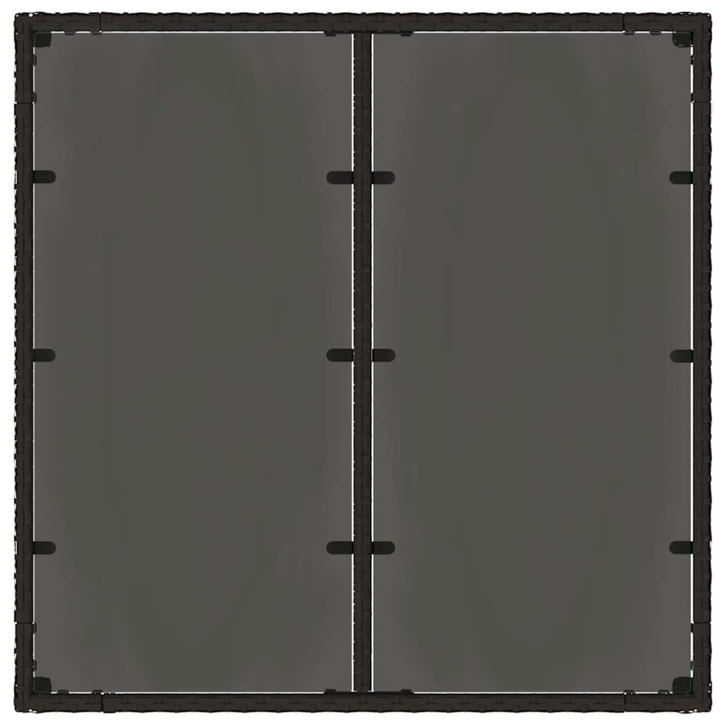 Outdoor-Essgruppe 3 Stk. Schwarz Poly-Rattan