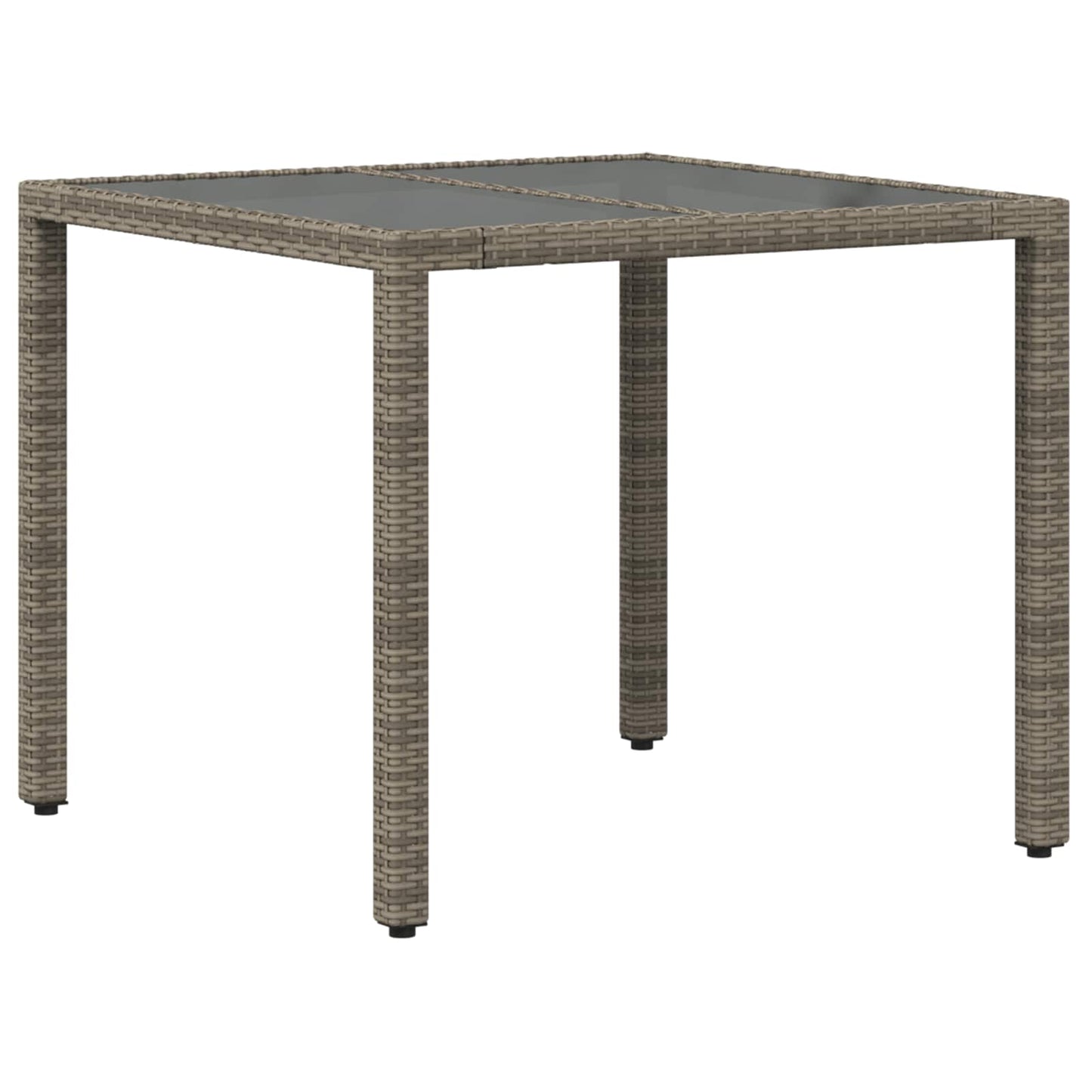 Outdoor-Essgruppe 3 Stk. Grau Poly-Rattan
