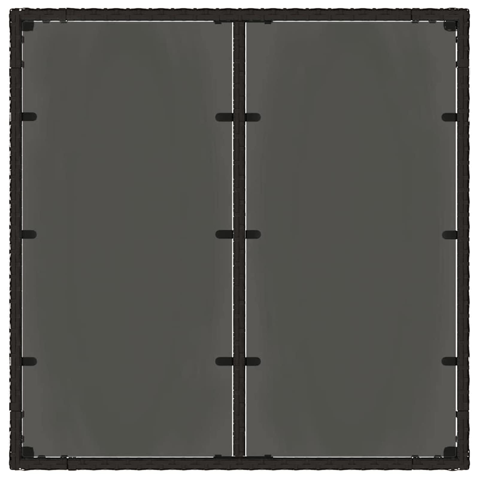 Outdoor-Essgruppe 5 Stk. Schwarz Poly-Rattan