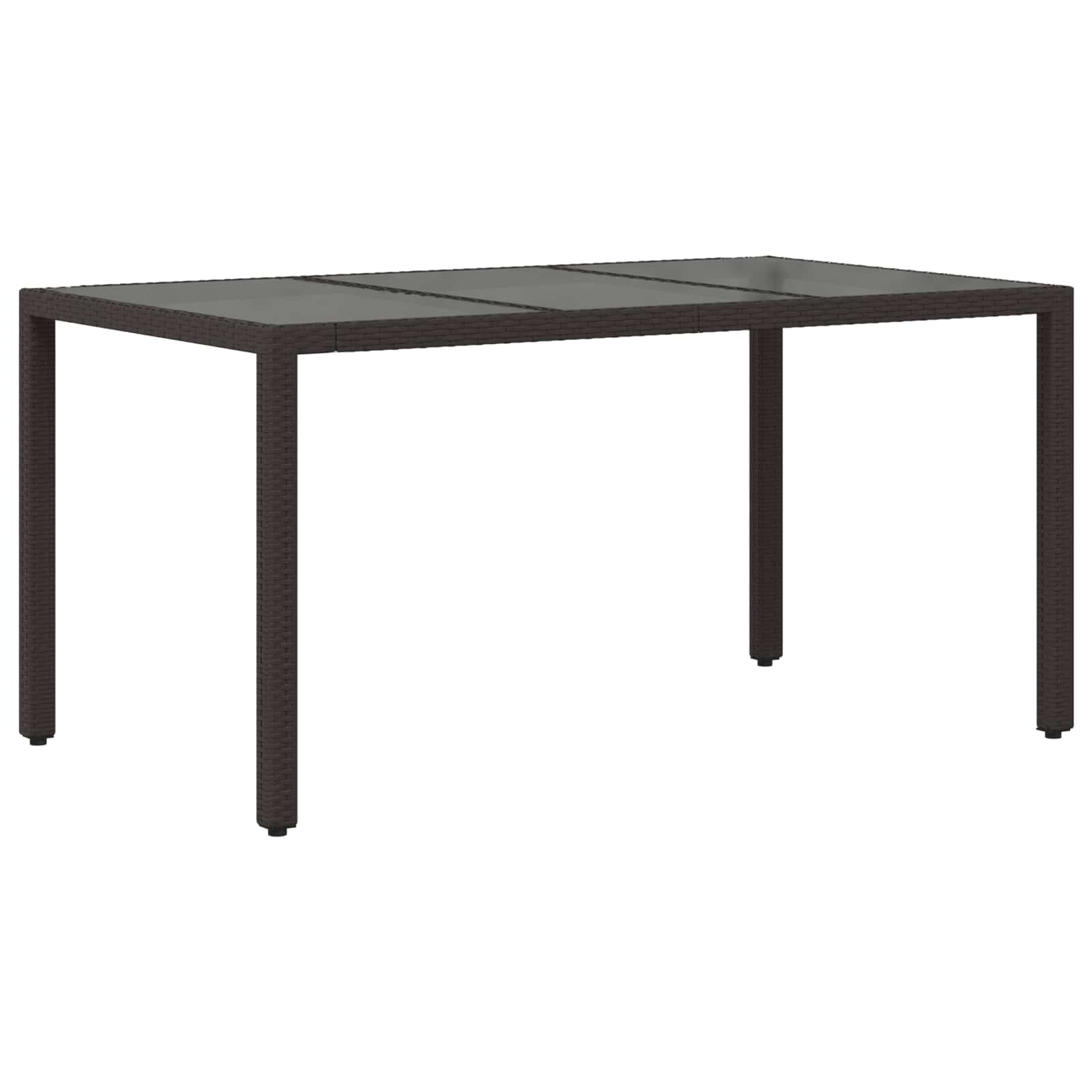 Outdoor-Essgruppe 7 Stk. Schwarz Poly-Rattan