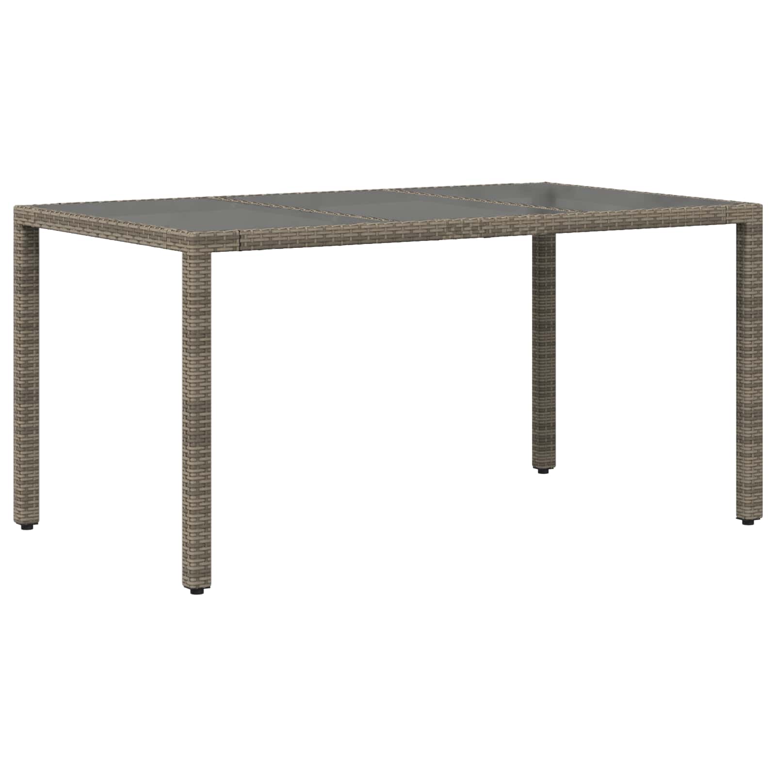 Outdoor-Essgruppe 5 Stk. Grau Poly-Rattan