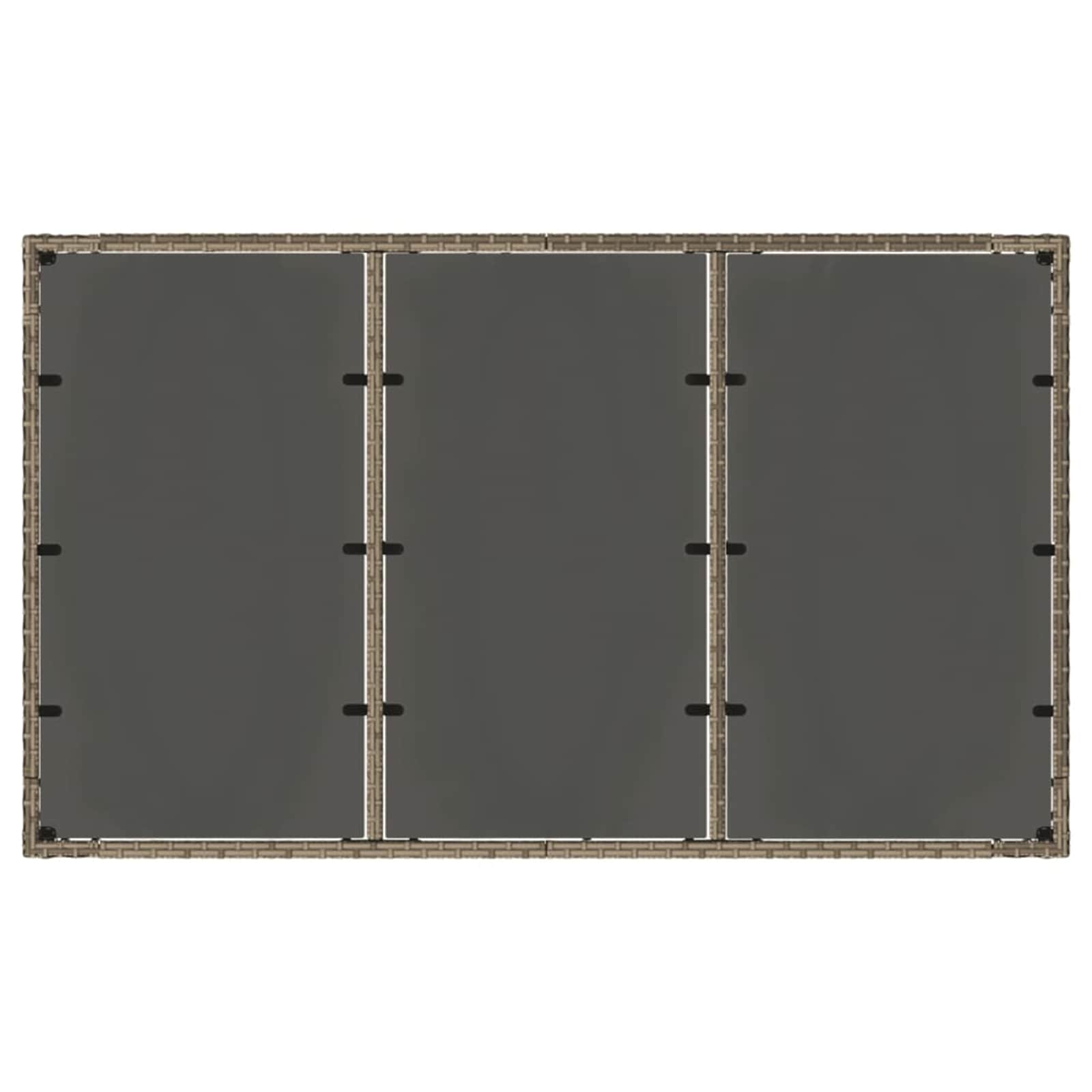 Outdoor-Essgruppe 5 Stk. Grau Poly-Rattan