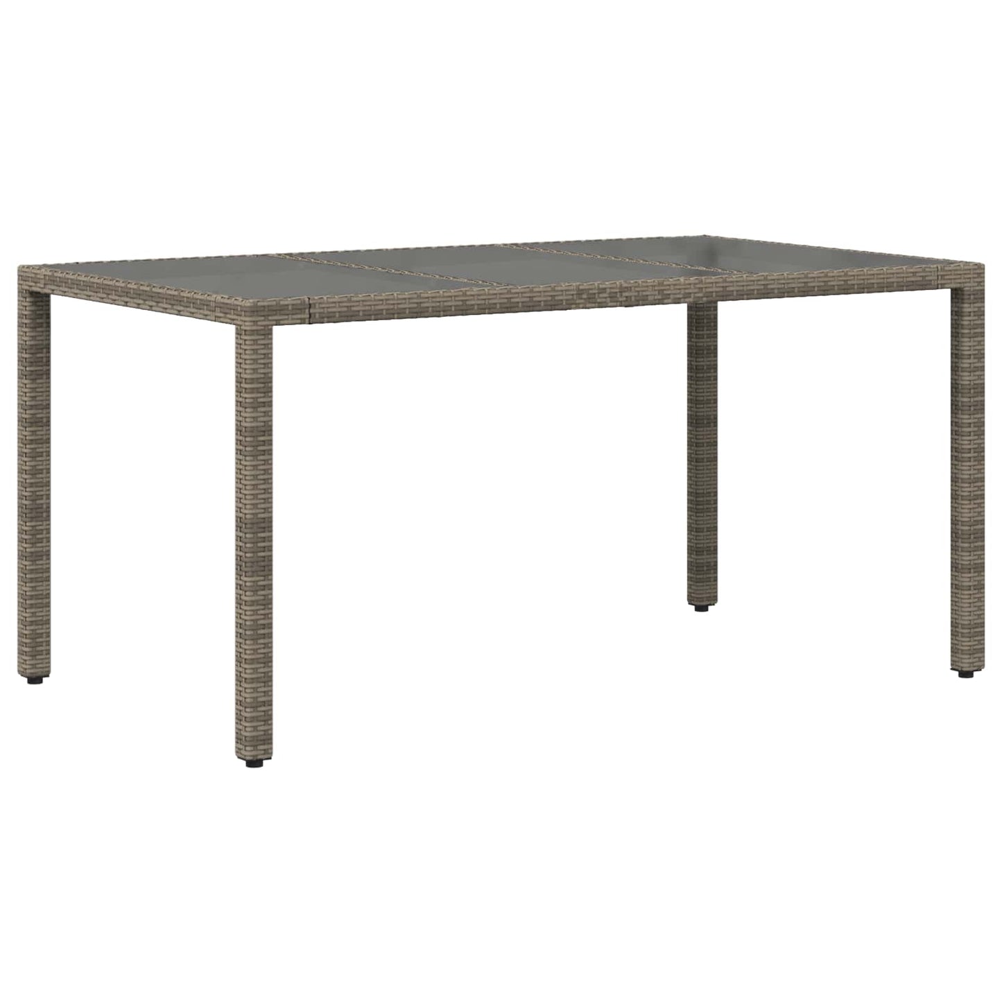 Outdoor-Essgruppe 7 Stk. Grau Poly-Rattan