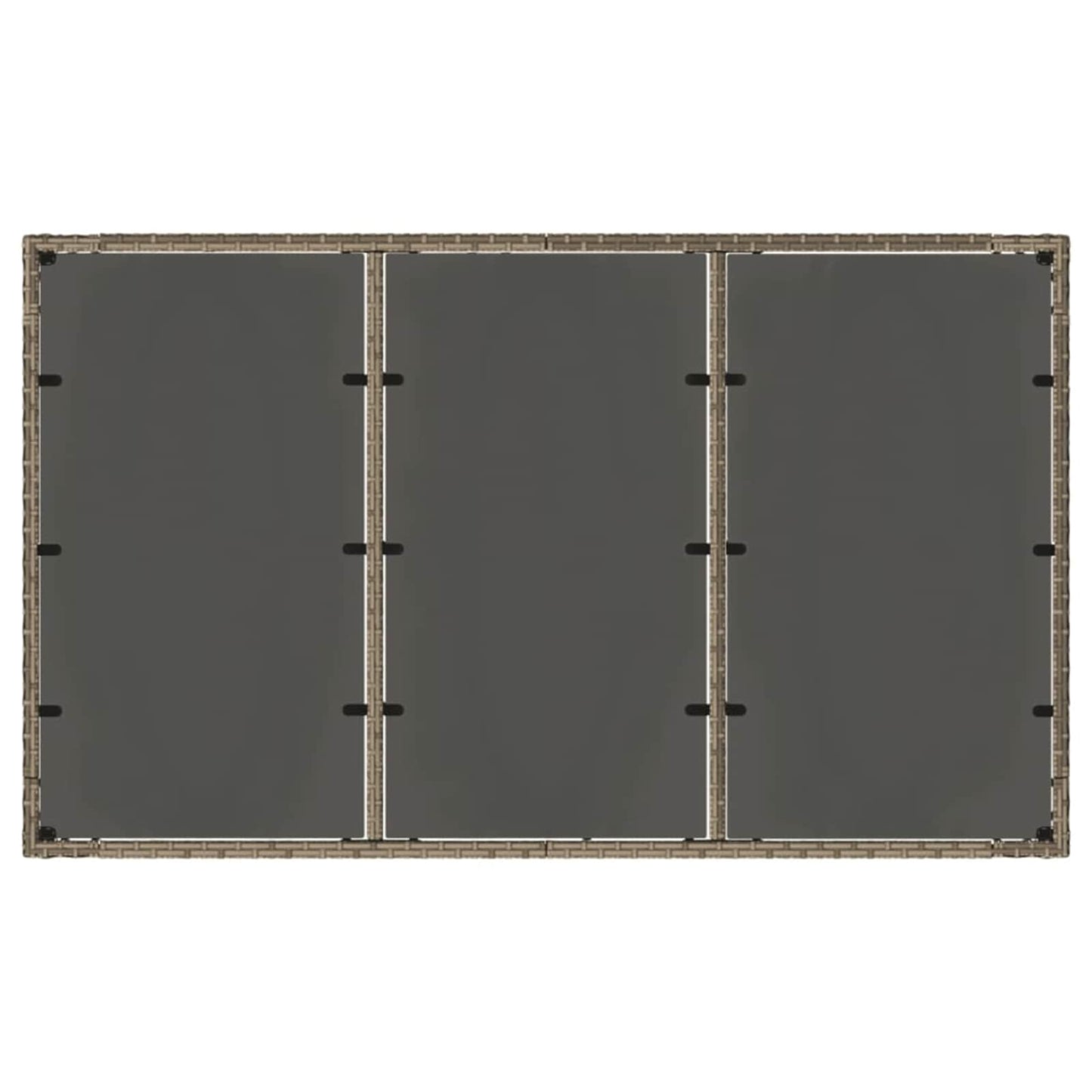 Outdoor-Essgruppe 7 Stk. Grau Poly-Rattan