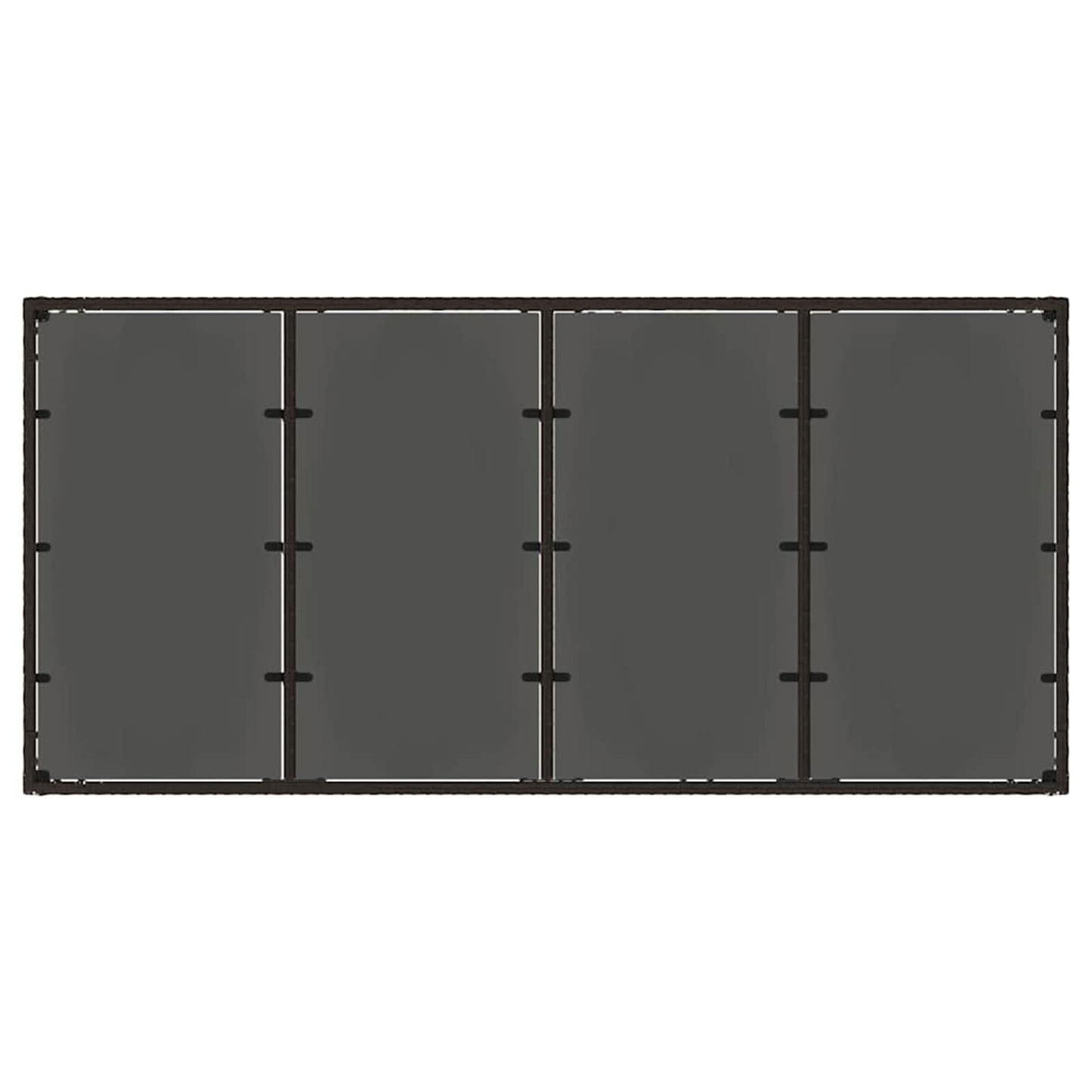 Outdoor-Essgruppe 7 Stk. Schwarz Poly-Rattan