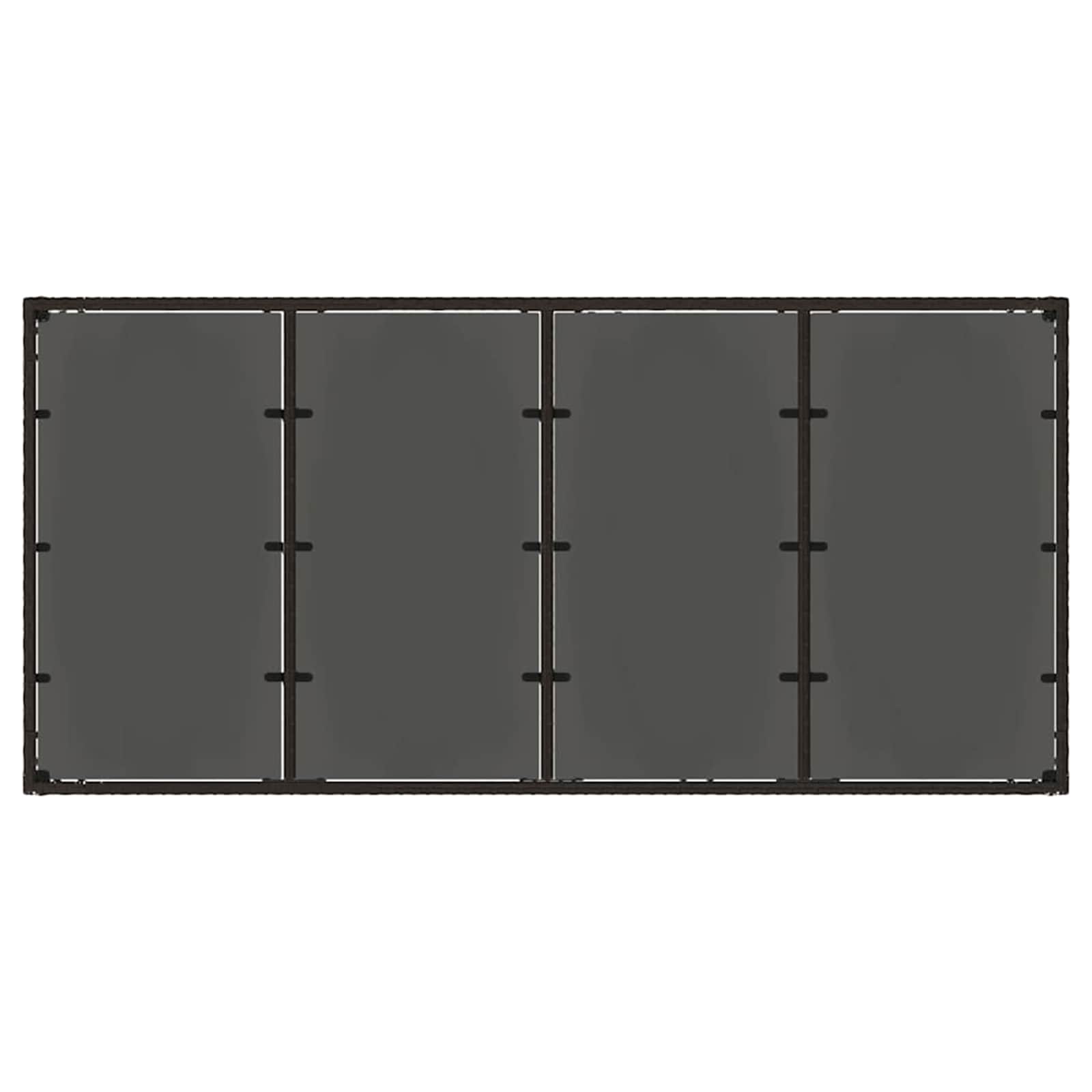 Outdoor-Essgruppe 7 Stk. Schwarz Poly-Rattan