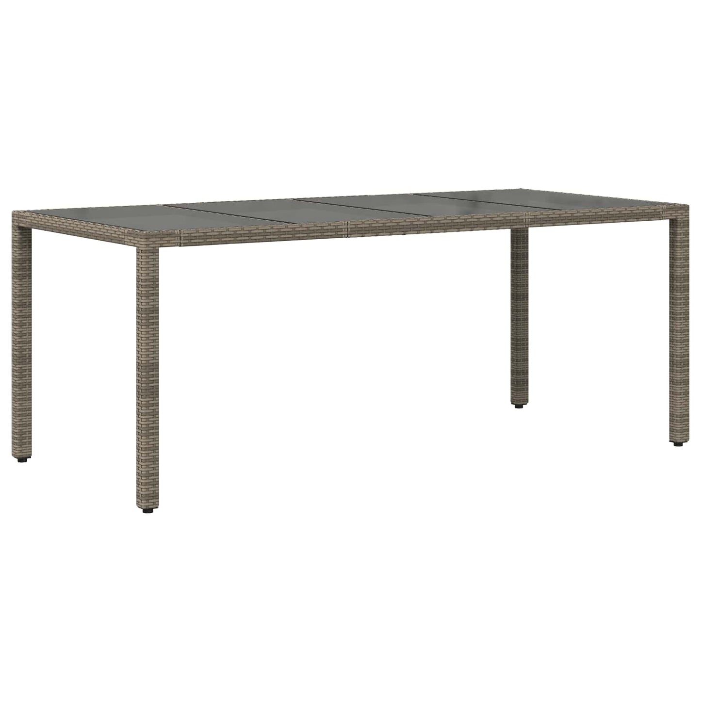Outdoor-Essgruppe 7 Stk. Grau Poly-Rattan