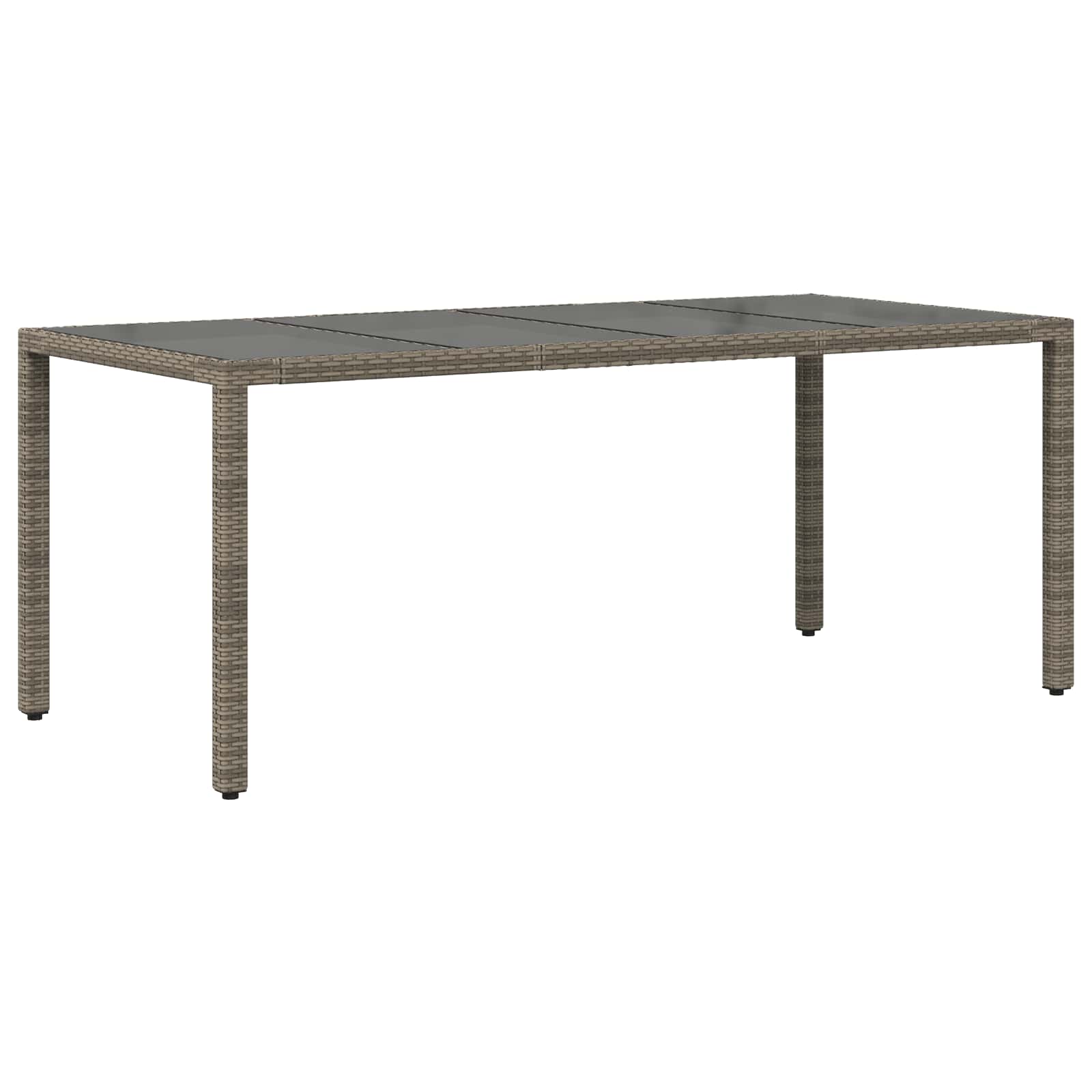 Outdoor-Essgruppe 7 Stk. Grau Poly-Rattan