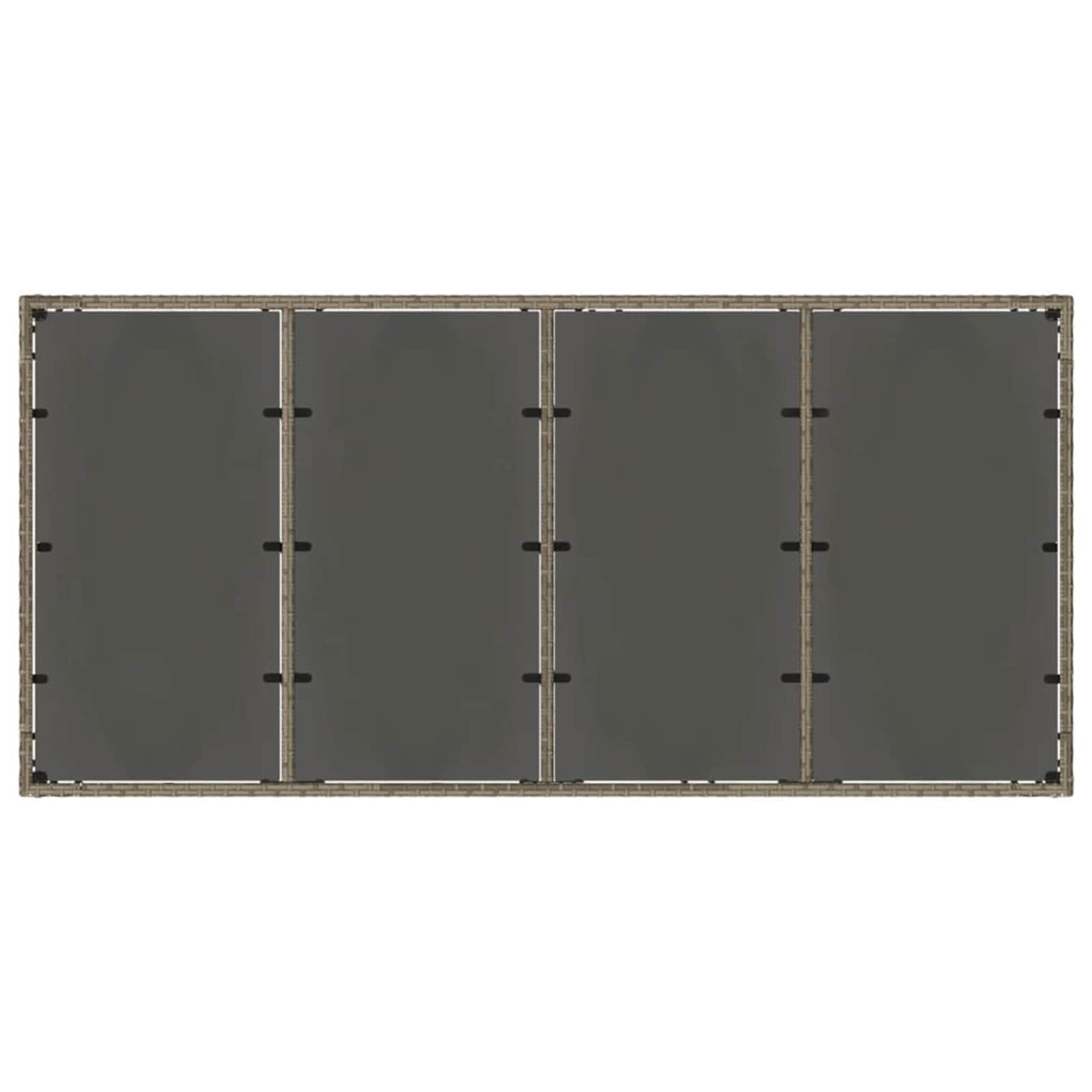 Outdoor-Essgruppe 7 Stk. Grau Poly-Rattan