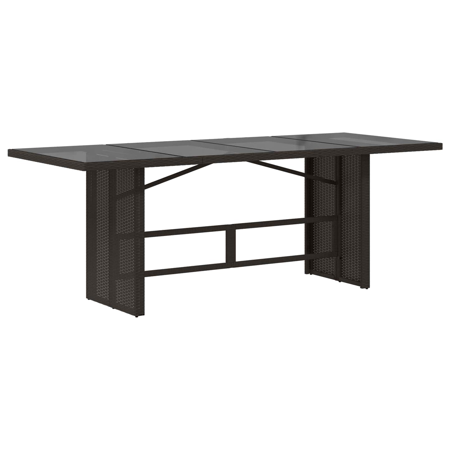 Outdoor-Essgruppe 7 Stk. Schwarz Poly-Rattan