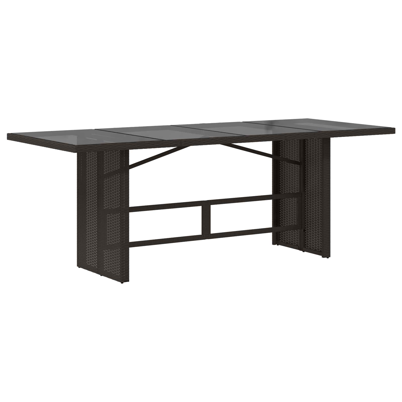 Outdoor-Essgruppe 7 Stk. Schwarz Poly-Rattan