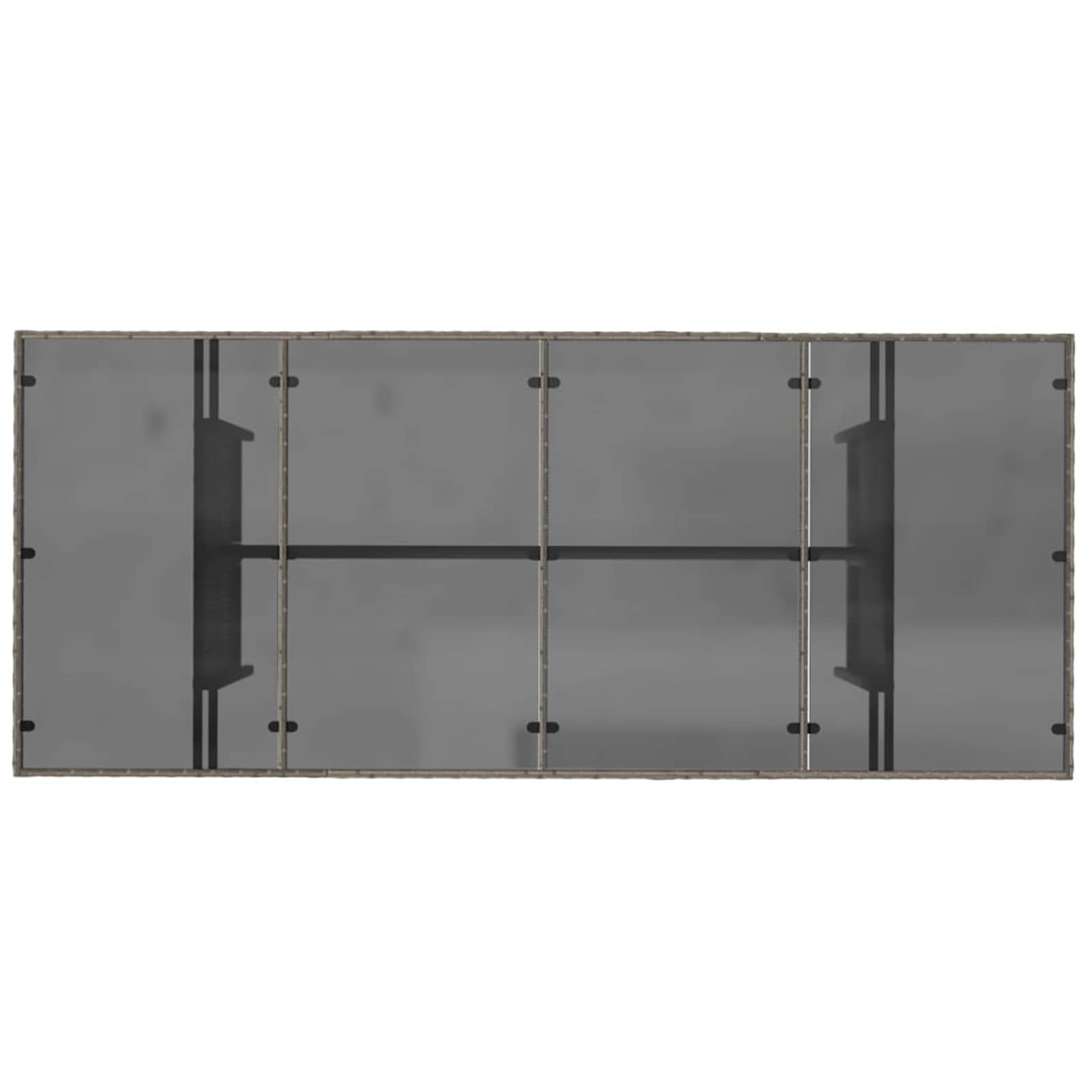 Outdoor-Essgruppe 7 Stk. Grau Poly-Rattan