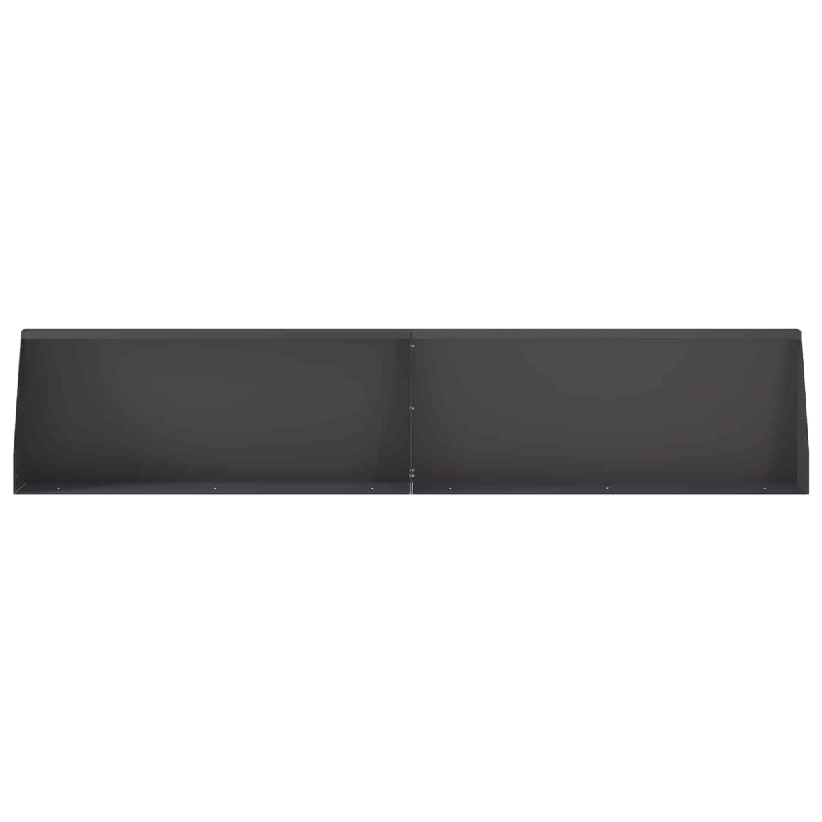 Stützmauer 4 Stk. 100 x 12 x 30 cm Stahl Schwarz