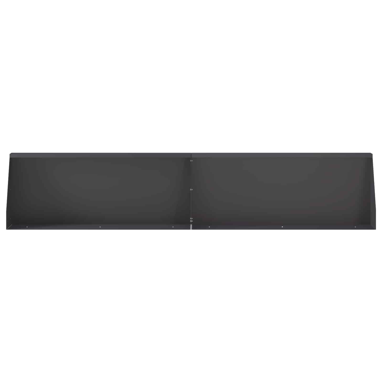 Stützmauer 4 Stk. 100 x 12 x 30 cm Stahl Schwarz