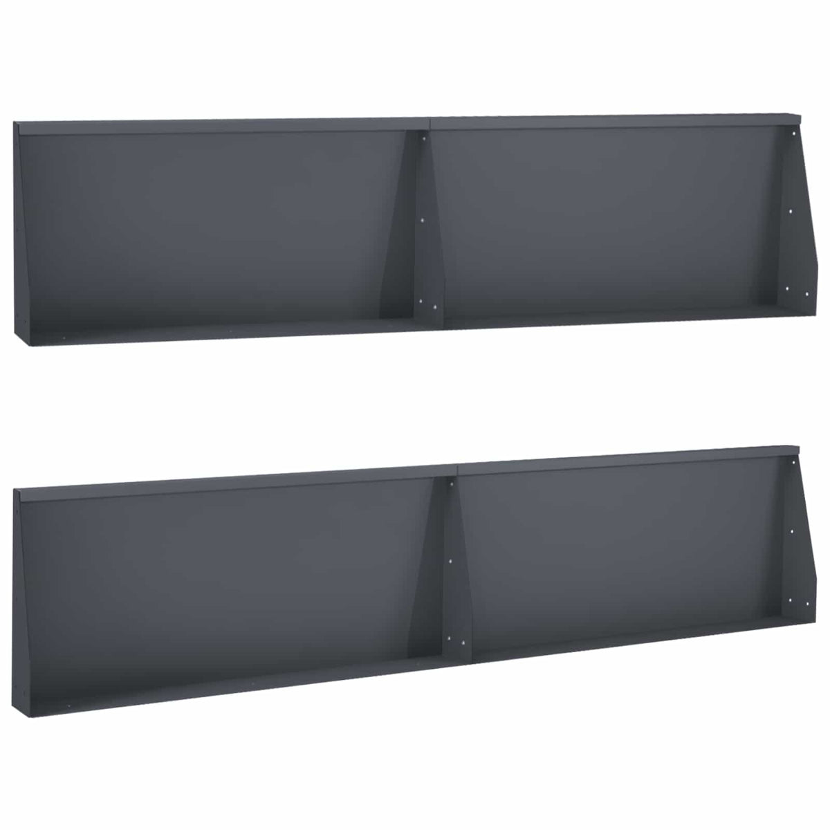 Stützmauer 4 Stk. 100 x 12 x 30 cm Stahl Anthrazit