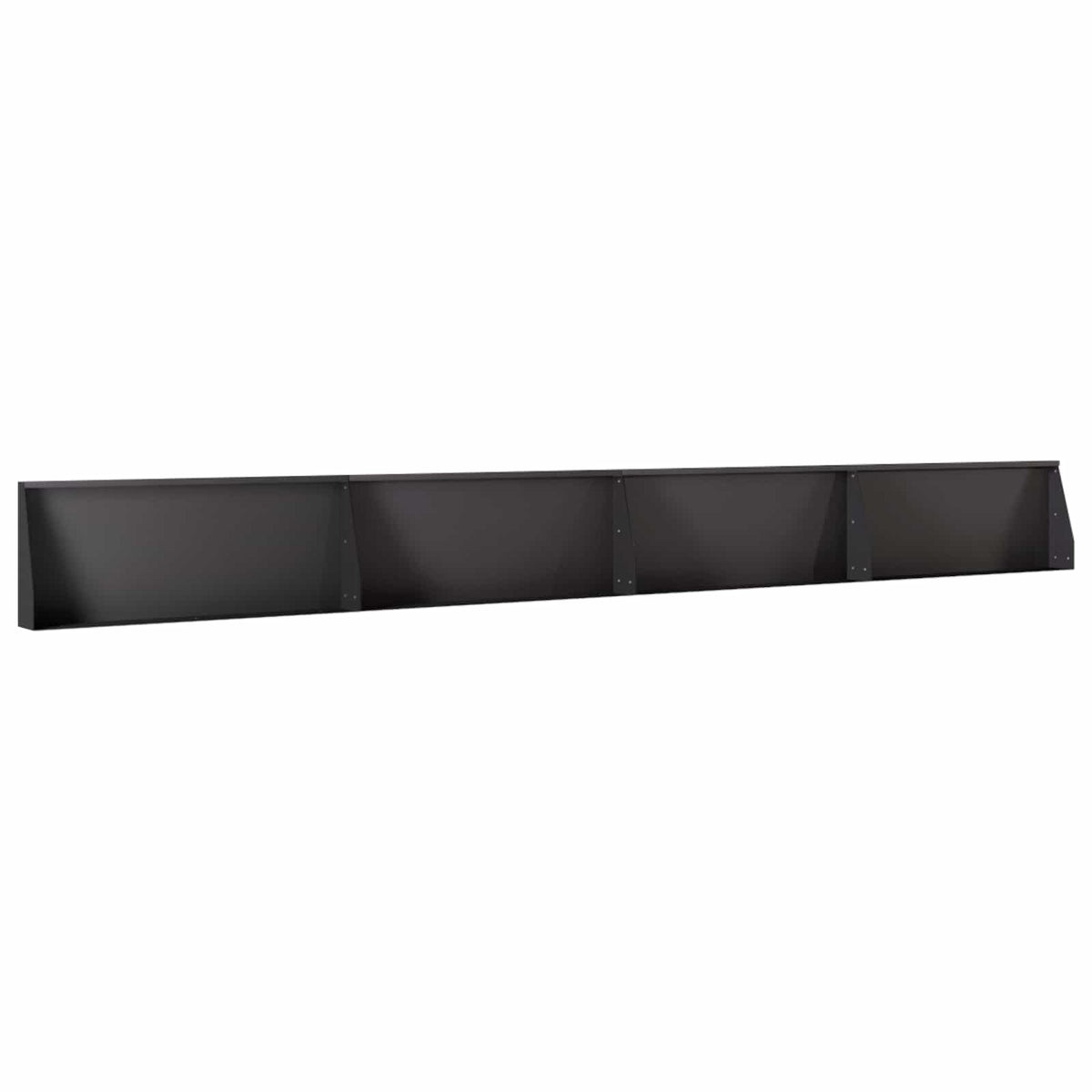 Stützmauer 4 Stk. 100 x 12 x 40 cm Stahl Schwarz
