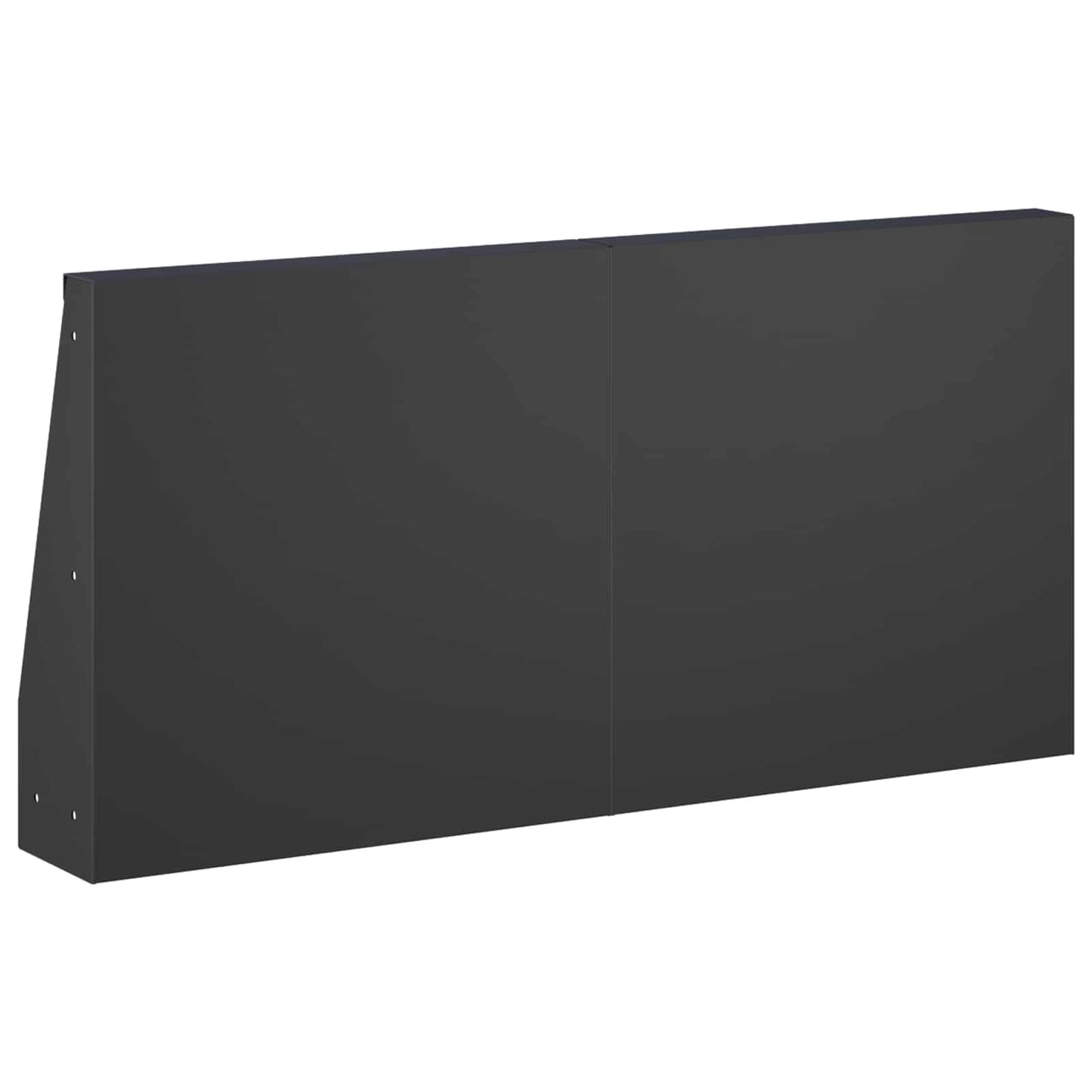Stützmauer 4 Stk. 40 x 12 x 30 cm Stahl Schwarz