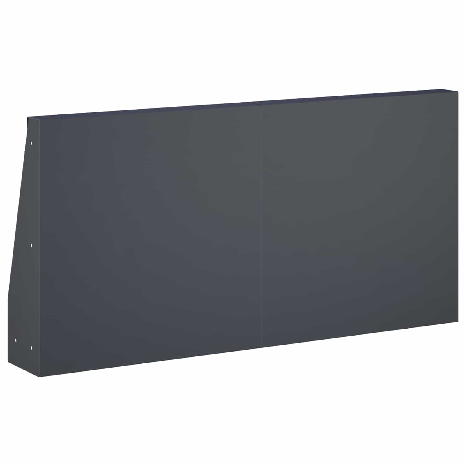Stützmauer 4 Stk. 40 x 12 x 30 cm Stahl Anthrazit