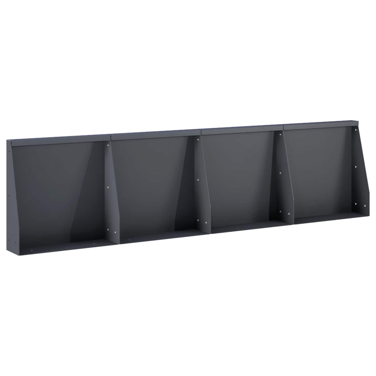 Stützmauer 4 Stk. 40 x 12 x 40 cm Stahl Anthrazit