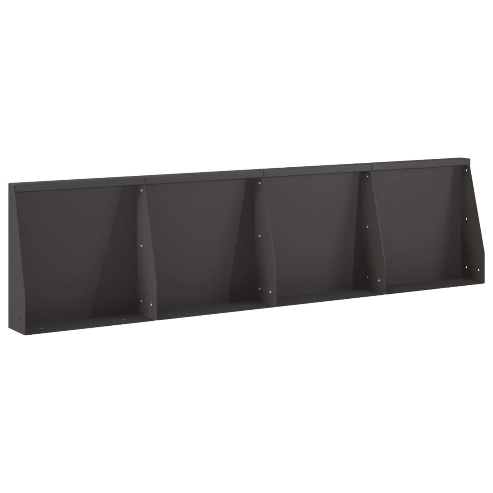 Stützmauer 4 Stk. 40 x 12 x 50 cm Stahl Schwarz