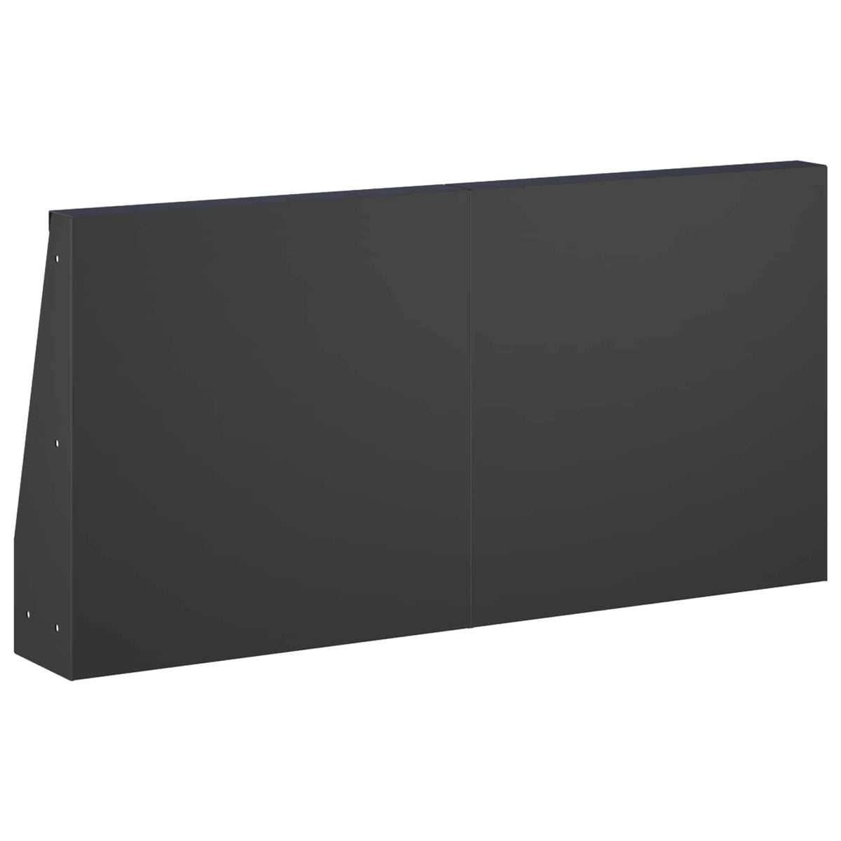 Stützmauer 4 Stk. 40 x 12 x 50 cm Stahl Schwarz