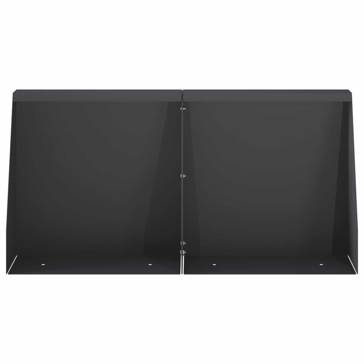 Stützmauer 4 Stk. 40 x 12 x 50 cm Stahl Schwarz