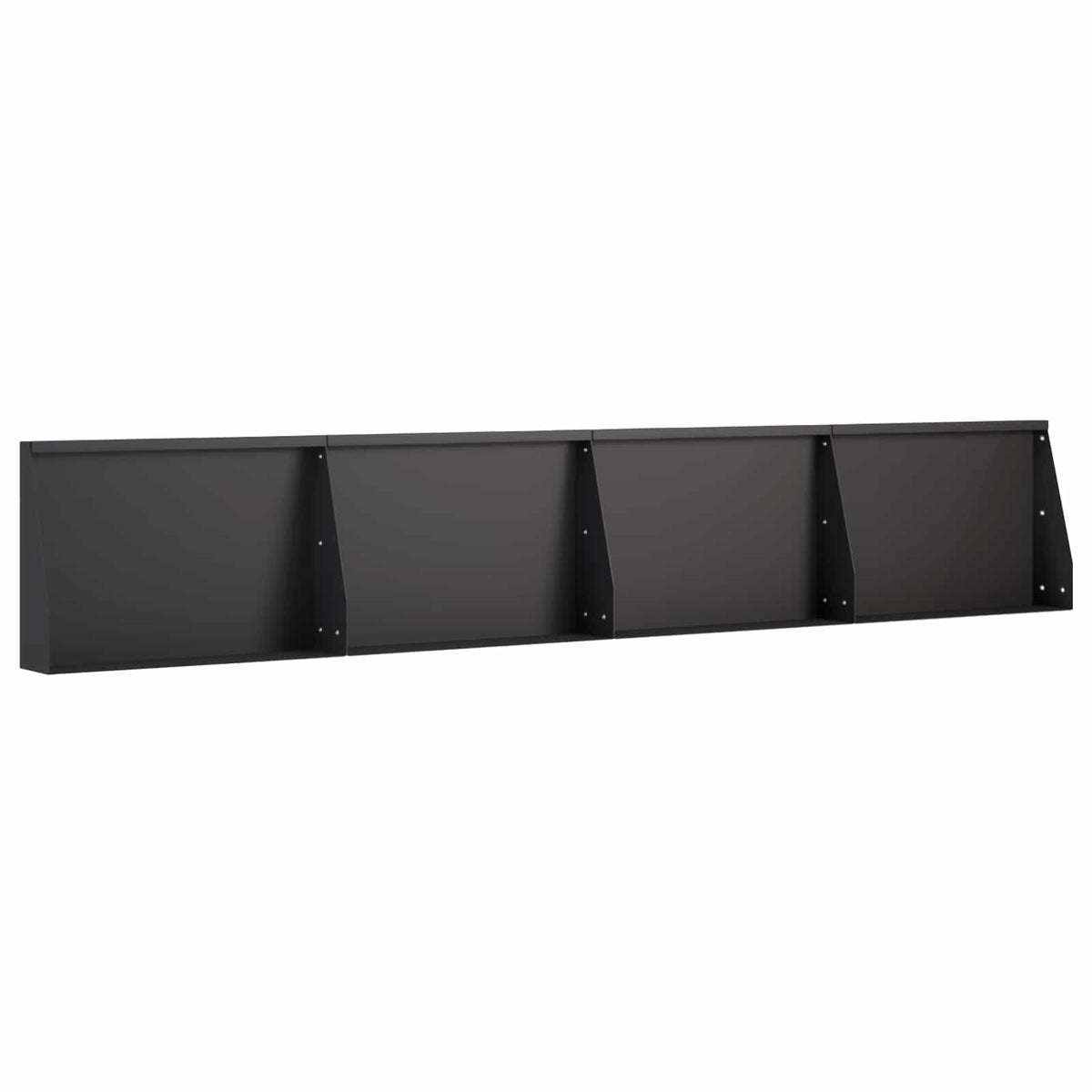 Stützmauer 4 Stk. 60 x 12 x 30 cm Stahl Schwarz